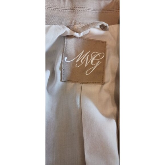 NWT Khaki Cotton Blend Jacket M Blazer Neutral Minimalist Preppy Old Money - Picture 6 of 8